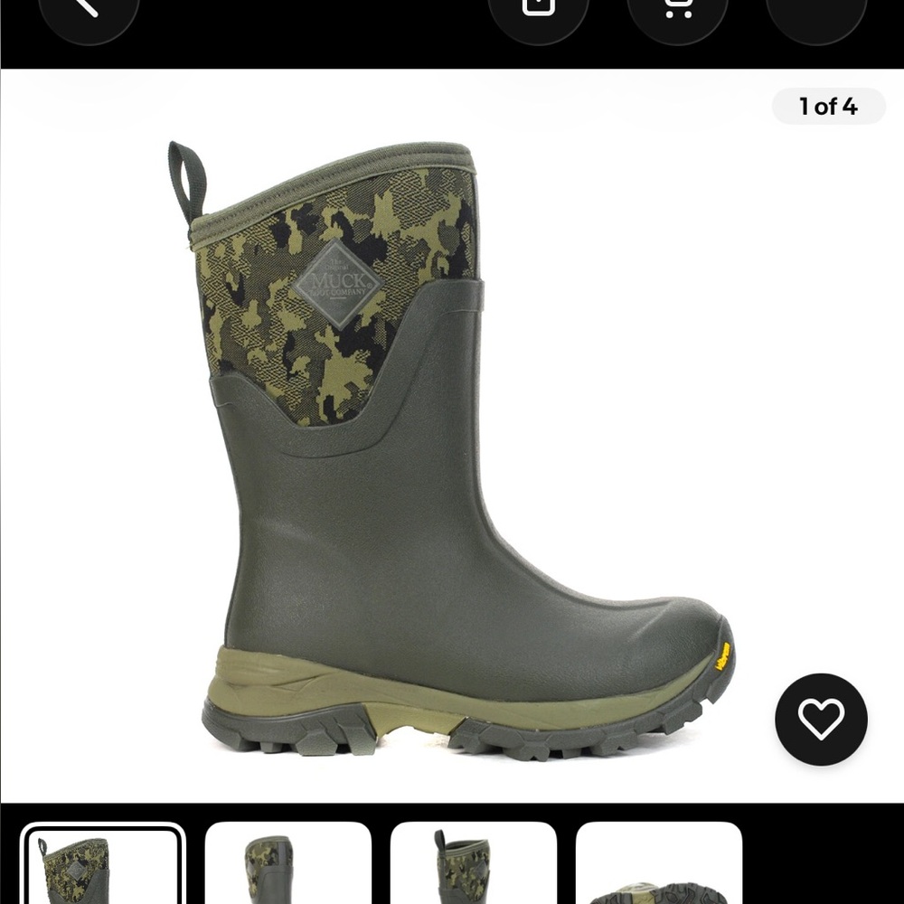Women's Arctic Ice Mid Green Camo Muck Boots